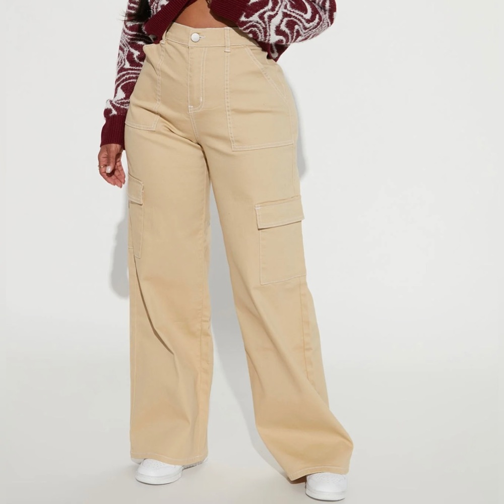 🤎fashion nova cargo pants🤎 - Picture 4 of 6